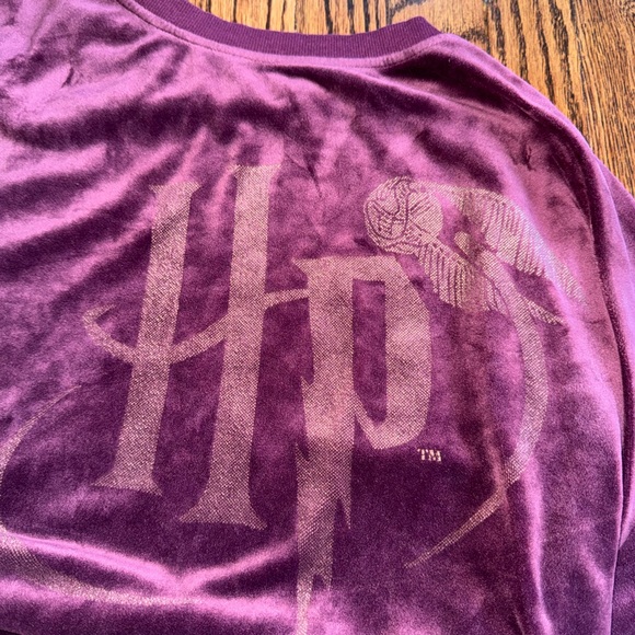 Purple velvet Harry Potter sweatshirt and joggers tracksuit - Picture 2 of 7